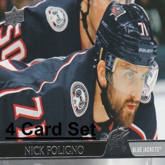 Nick Foligno Hockey Card Collection - 4 Columbus Blue Jackets Hockey Cards - Picture 1 of 5